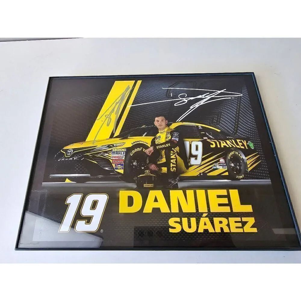 Daniel Suarez Hero Card Nascar signed and framed